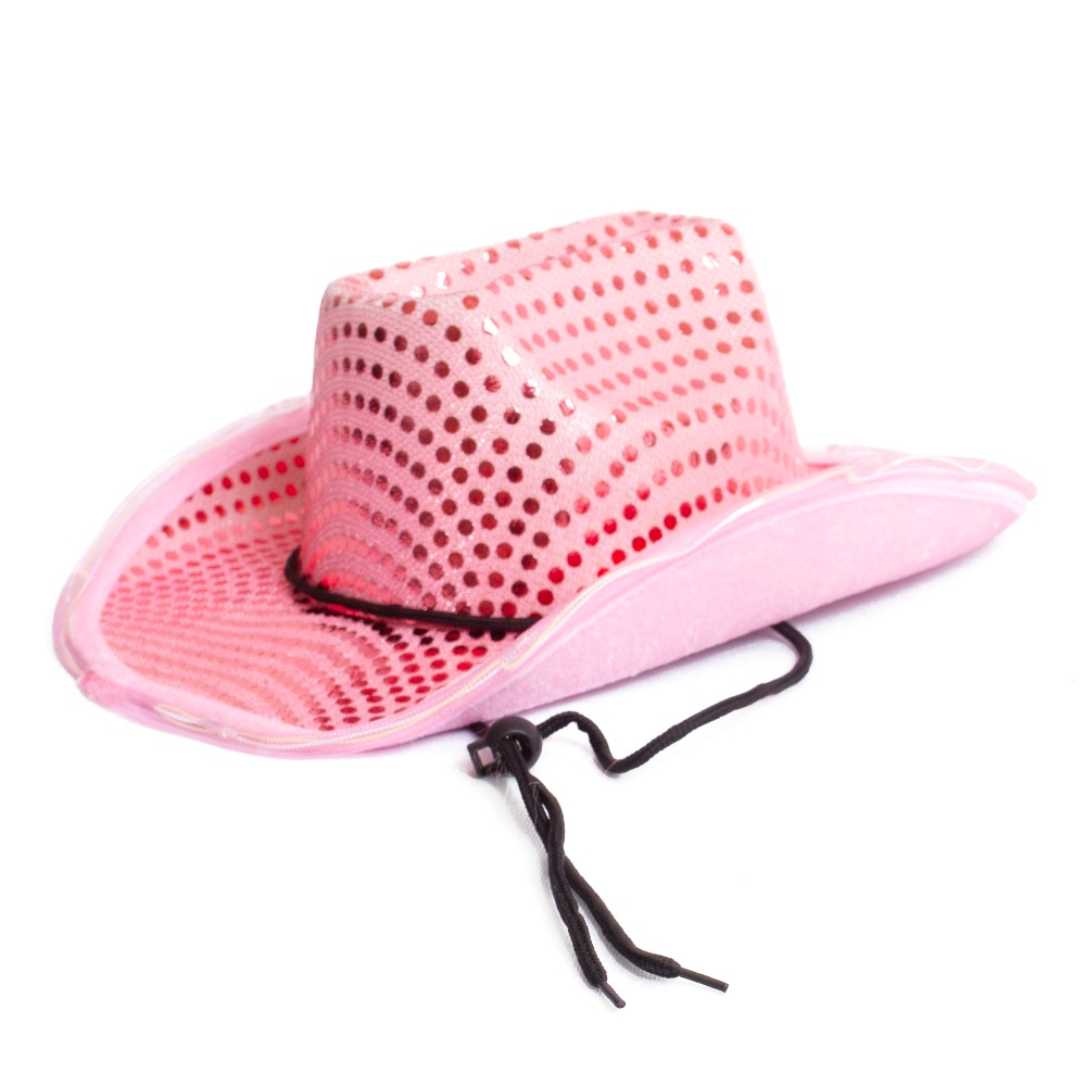 Neil, Pink, Cowboy, Accessories, Unisex, Football, Light-up, Sequin, Hat, 833812